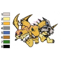 Digimon Digital Monsters Embroidery Design